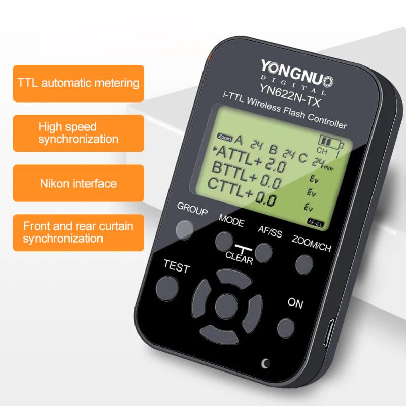 YONGNUO WirelessL Flash Trigger YN622 YN-622C II C-TX KIT with High-speed Sync HSS 1/8000s for Camera 500D 60D 7D 5DIII
YONGNUO WirelessL Flash Trigger YN622 YN-622C II C-TX KIT with High-speed Sync HSS 1/8000s for Camera 500D 60D 7D 5DIII
