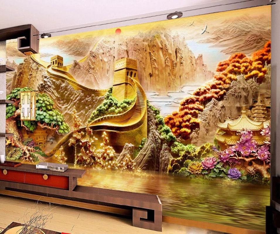 Diantu Home decoration wallpaper custom mural beautiful mountains and rivers 3D relief background wall mural 3d wallpaper, Silk cloth
Diantu Home decoration wallpaper custom mural beautiful mountains and rivers 3D relief background wall mural 3d wallpaper, Silk cloth