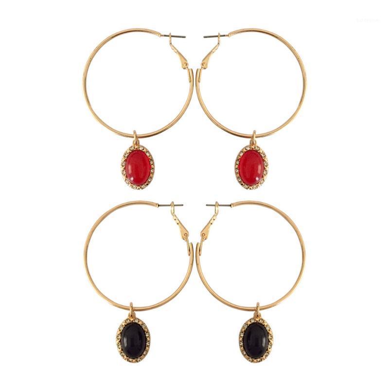 Sexy Tide Female 45mm Hoop Earrings Gold Color Hoop with Red and Black Half Ball Charm Clear Glass Paving Earring for Party1
Sexy Tide Female 45mm Hoop Earrings Gold Color Hoop with Red and Black Half Ball Charm Clear Glass Paving Earring for Party1