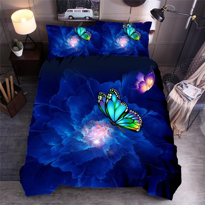 Blue Butterfly Bedding Sets Flower Printed Duvet Cover Sets Queen King Quilt Cover Bed Linen
Blue Butterfly Bedding Sets Flower Printed Duvet Cover Sets Queen King Quilt Cover Bed Linen