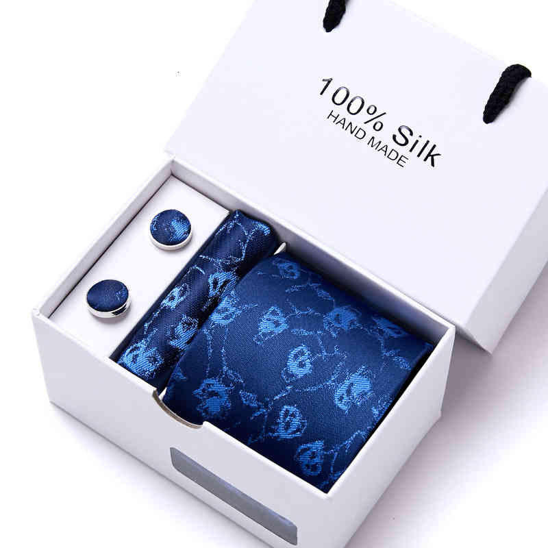 Necktie Scarf Corbata 2021 Guangzhou Men's Business 5-piece Tie Polyester Silk Cashew Flower