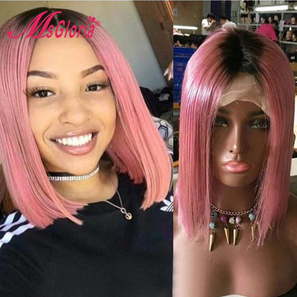 #1b/Pink Colored Part Lace Front Wig Straight Bob Human Hair Wigs For Women Wigs Human Hair Brazilian Remy Transparent Lace, As pic
#1b/Pink Colored Part Lace Front Wig Straight Bob Human Hair Wigs For Women Wigs Human Hair Brazilian Remy Transparent Lace, As pic
