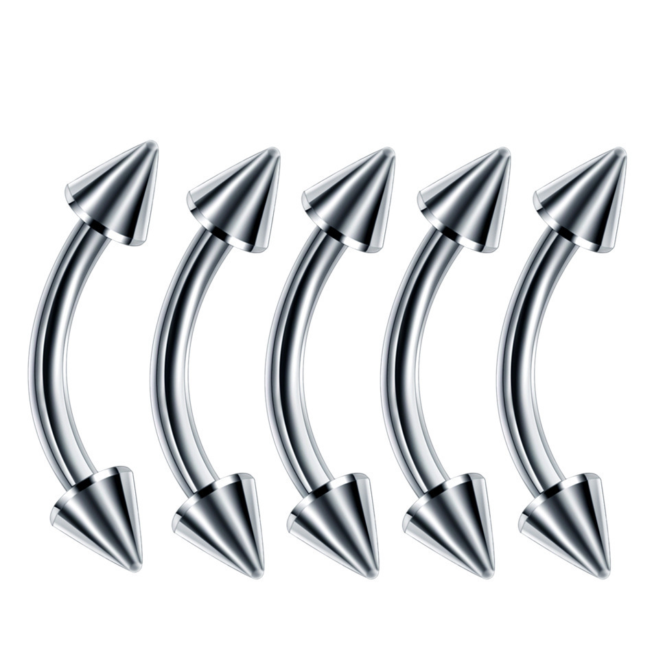 60Pcs/Lot Surgical Steel Universal Body Jewelry Captive Bead Rings Nose Septum Banana Piercing Bar Belly Rings Horseshoe Earring T200508