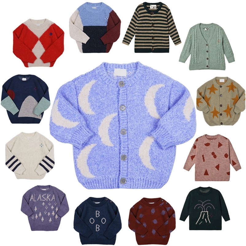 Kids Sweaters 2019 Autumn Winter StRafina Boys Girls Knitted Top Cardigan Sweater Baby Woolen Outerwear Children Clothes Sweater LJ201128W251204