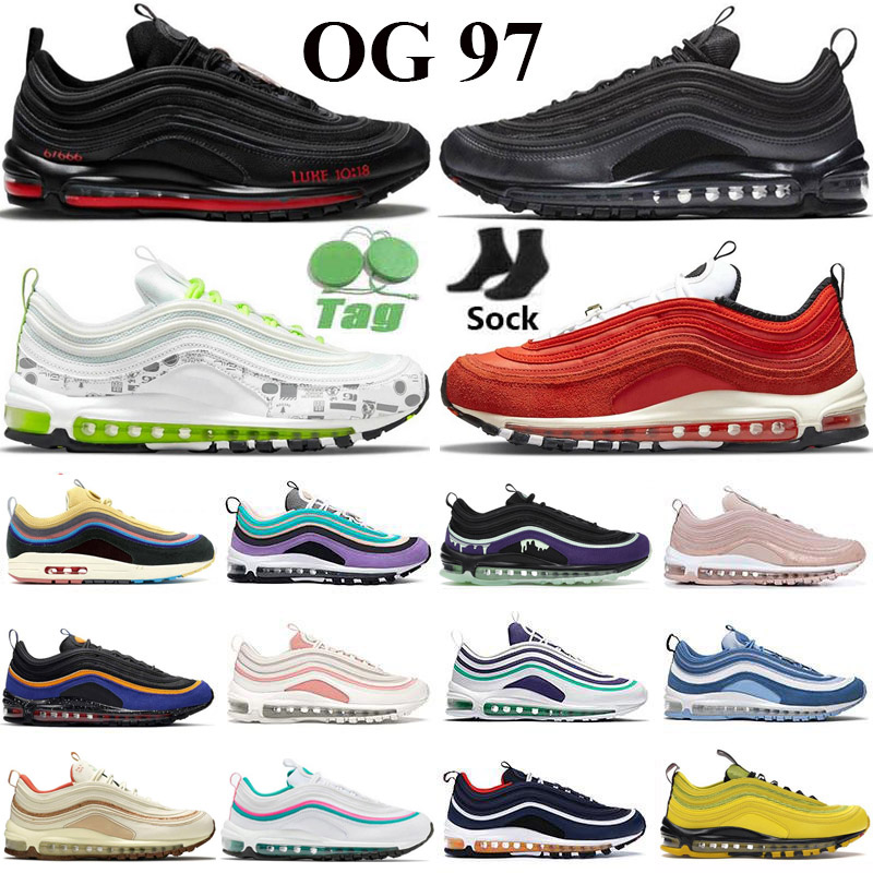Top 97 Mens Running Shoes Satan Black Bullet Gym Red Halloween Wolf Grey Bred Worldwide Sean Wotherspoon OG 97s Undefeated Men Women Outdoor Trainers Sneakers Shoe
Top 97 Mens Running Shoes Satan Black Bullet Gym Red Halloween Wolf Grey Bred Worldwide Sean Wotherspoon OG 97s Undefeated Men Women Outdoor Trainers Sneakers Shoe