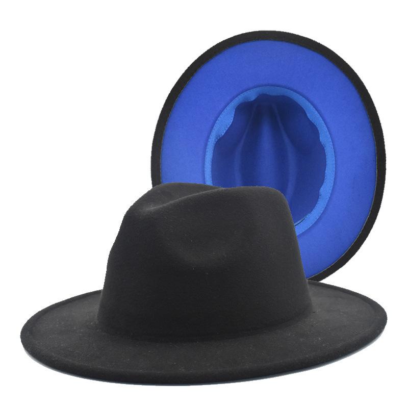 Black Double Face Color Wide Brim Simple Top Hat Panama Solid Felt Fedoras Hat for Men Women Classic British
Black Double Face Color Wide Brim Simple Top Hat Panama Solid Felt Fedoras Hat for Men Women Classic British