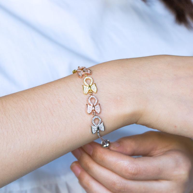 Wholesale New Creative Jewelry Bow Inlaid Zircon Adjustable Bracelet For Women Feature Namour Charm Gift All Seasons
Wholesale New Creative Jewelry Bow Inlaid Zircon Adjustable Bracelet For Women Feature Namour Charm Gift All Seasons