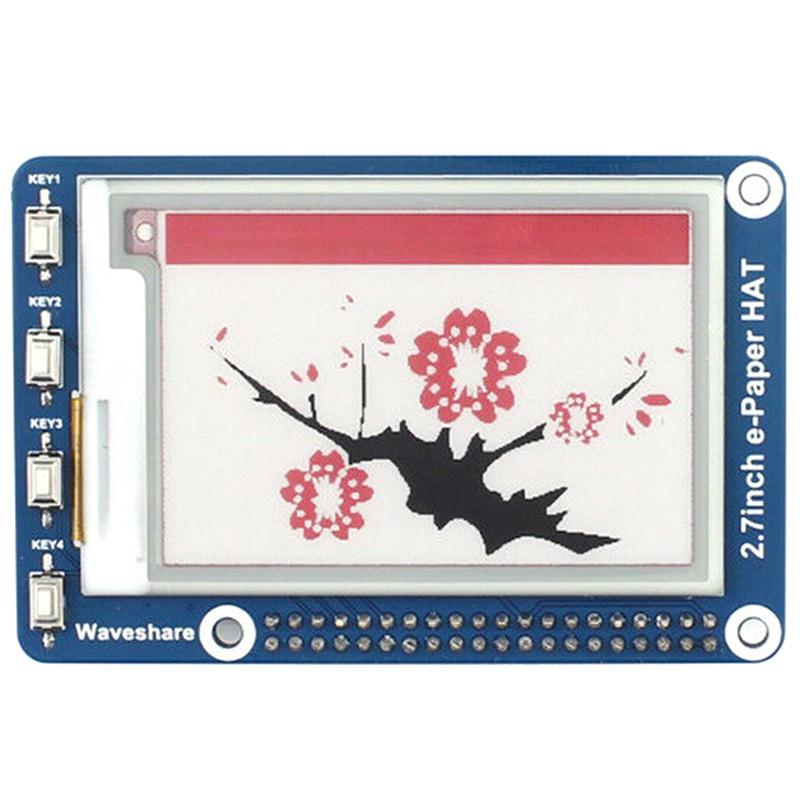 Waveshare 2.7Inche-Paper E-Ink Display HAT 264X176, for Raspberry Pi 2B/3B/Zero/Zero W,Three-Color: Red, Black, White,SPI Interf
Waveshare 2.7Inche-Paper E-Ink Display HAT 264X176, for Raspberry Pi 2B/3B/Zero/Zero W,Three-Color: Red, Black, White,SPI Interf