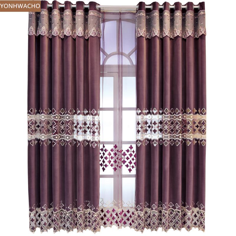 Custom curtain Luxury European embroidered thick flannel living room bedroom purple cloth blackout curtain tulle panel C457
Custom curtain Luxury European embroidered thick flannel living room bedroom purple cloth blackout curtain tulle panel C457
