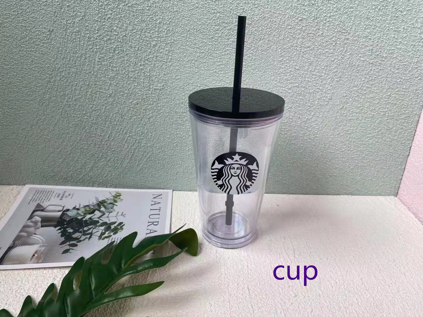 20piece 24oz/16oz Double plastic tumbler Bottom Cup Goddess Gift Lid reusable transparent drinking flat tumblers straw Free shipping
