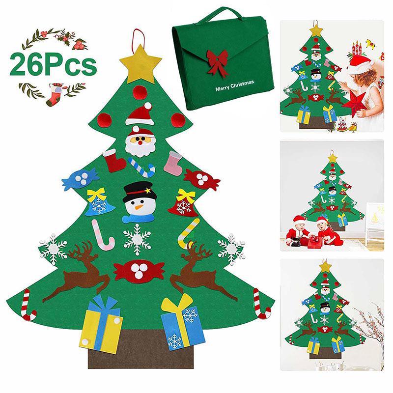 Felt Christmas Tree with Ornaments Kids DIY Children New Year Gifts with gift bag for Christmas Door Xmas-Tree Little Trees1
Felt Christmas Tree with Ornaments Kids DIY Children New Year Gifts with gift bag for Christmas Door Xmas-Tree Little Trees1