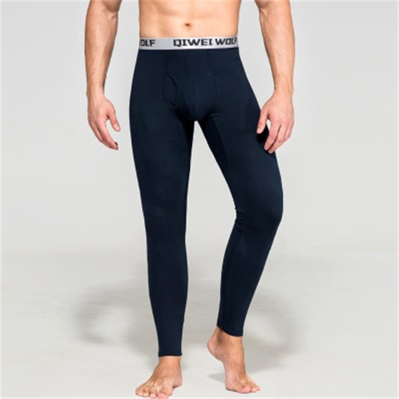 Autumn and winter men thermal underwear pants thin normally modal long johns 201124