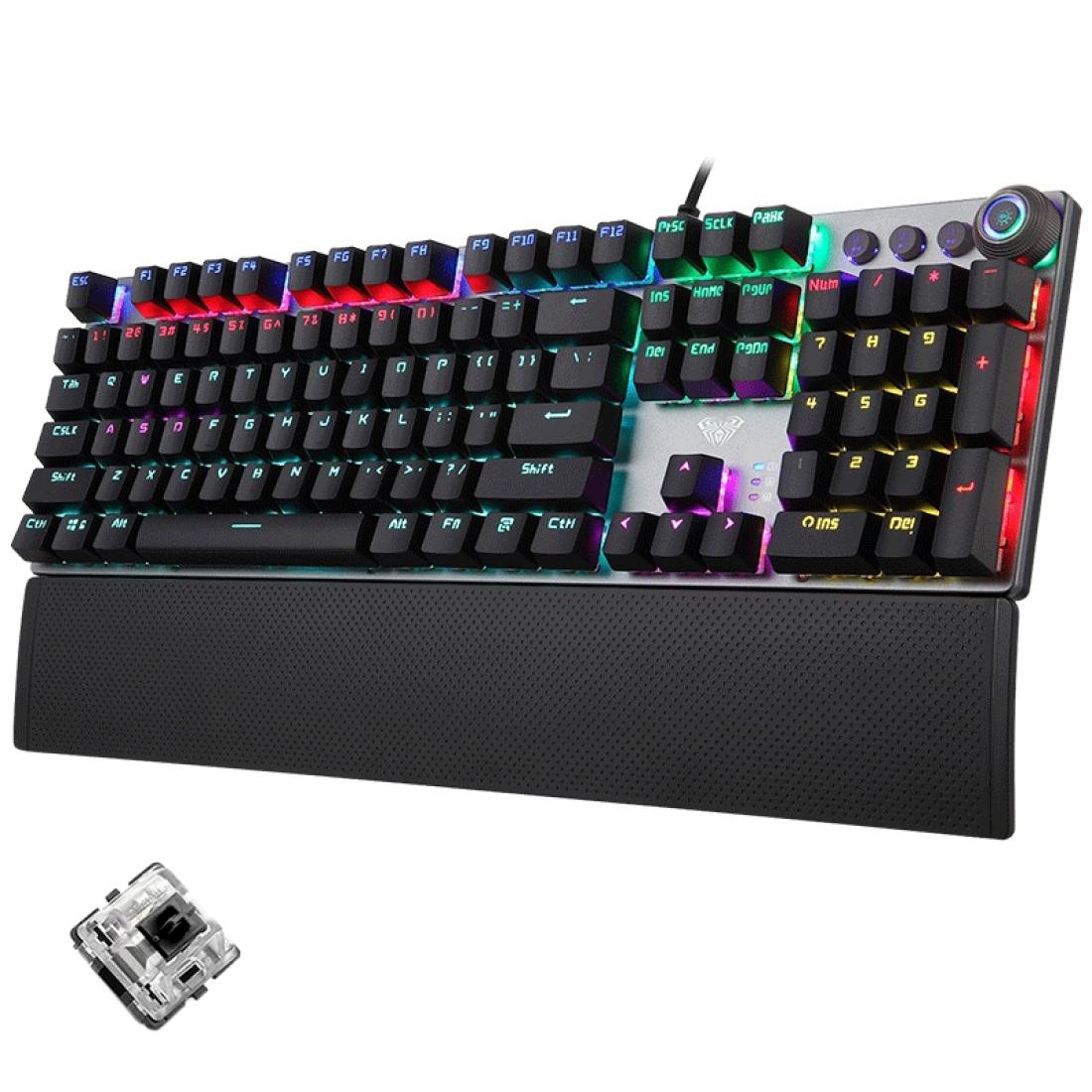 AULA F2088 108 Keys Mixed Light Mechanical Black Switch Wired USB Gaming Keyboard with Metal Button
AULA F2088 108 Keys Mixed Light Mechanical Black Switch Wired USB Gaming Keyboard with Metal Button