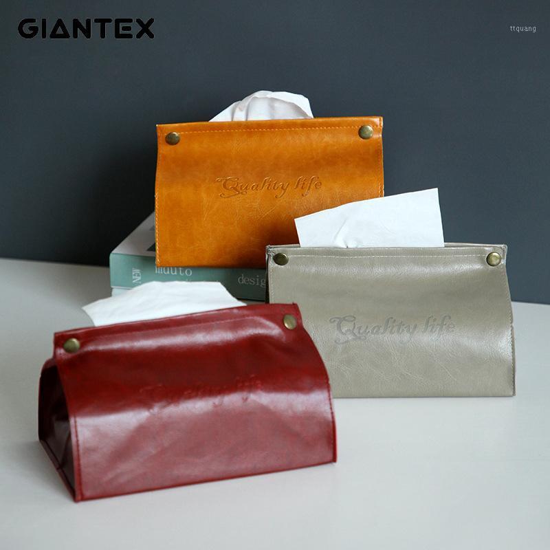 GIANTEX Nordic Minimalist PU Leather Tissue Box Living Room Tissue Storage Rack Coffee Table Multi-function Storage Drawer1
GIANTEX Nordic Minimalist PU Leather Tissue Box Living Room Tissue Storage Rack Coffee Table Multi-function Storage Drawer1