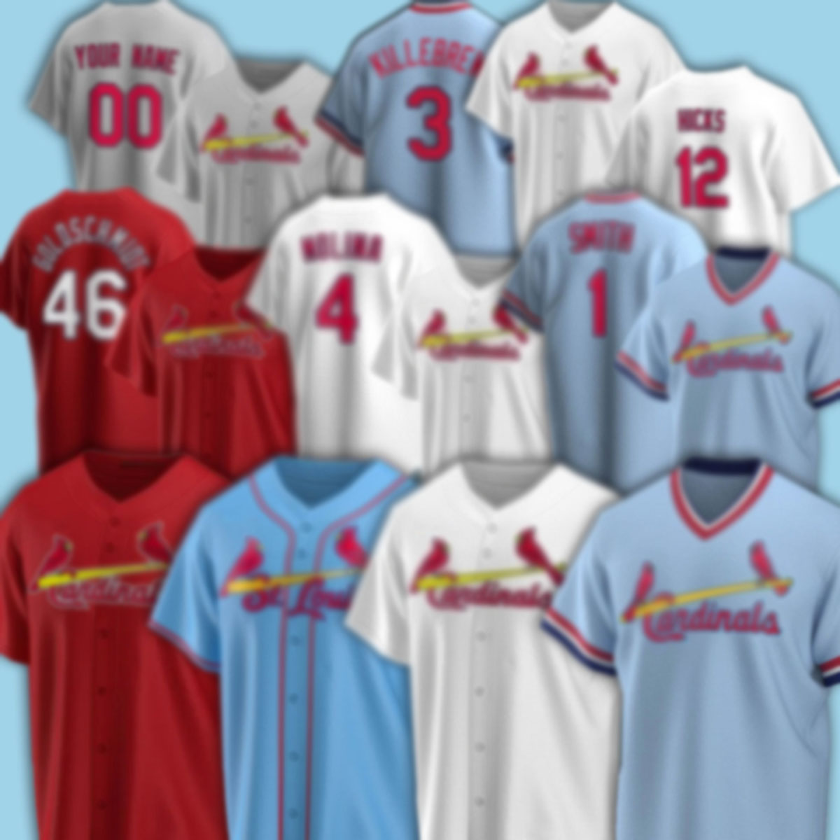 Custom 46 Paul Goldschmidt Ozzie Smith Jersey Men 4 Yadier Molina Dexter Fowler MATT CARPENTER Miles Mikolas Baseball Jerseys, Men(lan niao)
Custom 46 Paul Goldschmidt Ozzie Smith Jersey Men 4 Yadier Molina Dexter Fowler MATT CARPENTER Miles Mikolas Baseball Jerseys, Men(lan niao)