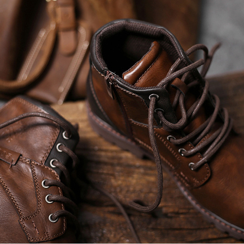 Casual Winter Lace Retro Style Up Ankle mens High-top shoes For Men Zapatos Boots, Brown
Casual Winter Lace Retro Style Up Ankle mens High-top shoes For Men Zapatos Boots, Brown