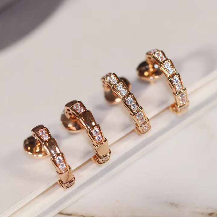 2021 Luxurious quality half round shape with diamond and no or shell for women wedding jewelry gift PS8691