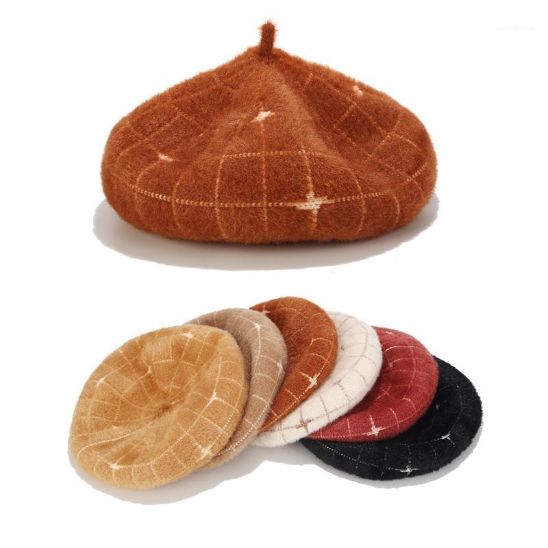 Winter Wool Beret Hat Women Fashion Plaid Faux Fur Warm Bonnet Beanies Cap Vintage Painter Hats for Grils Autumn1, White
Winter Wool Beret Hat Women Fashion Plaid Faux Fur Warm Bonnet Beanies Cap Vintage Painter Hats for Grils Autumn1, White