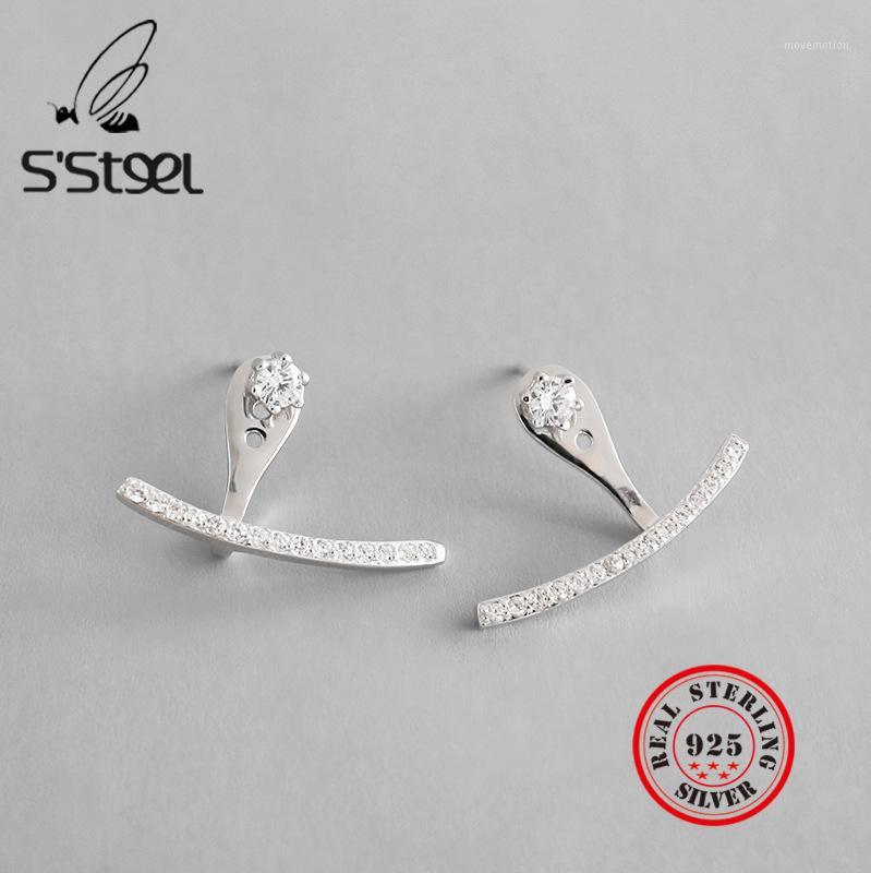 S'STEEL Curve Zircon Stud Earrings For Women Sterling Silver 925 Fashion Jewelry Pendientes Plata De Ley 925 Mujer Pendientes1
S'STEEL Curve Zircon Stud Earrings For Women Sterling Silver 925 Fashion Jewelry Pendientes Plata De Ley 925 Mujer Pendientes1