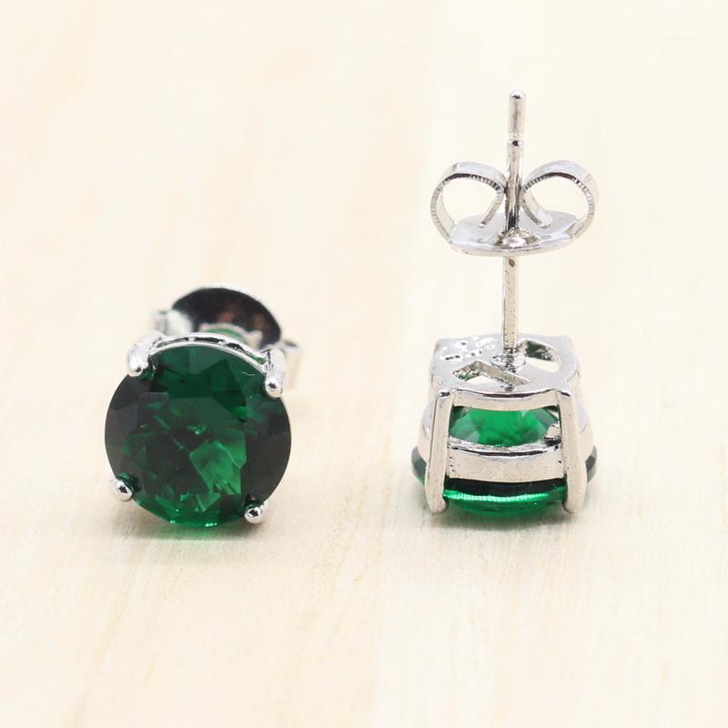 Silver Color Crystal Stud Earrings Jewelry Round Shaped Green Red Champagne Light Blue Black Stones Earring for Christmas Gift1
Silver Color Crystal Stud Earrings Jewelry Round Shaped Green Red Champagne Light Blue Black Stones Earring for Christmas Gift1