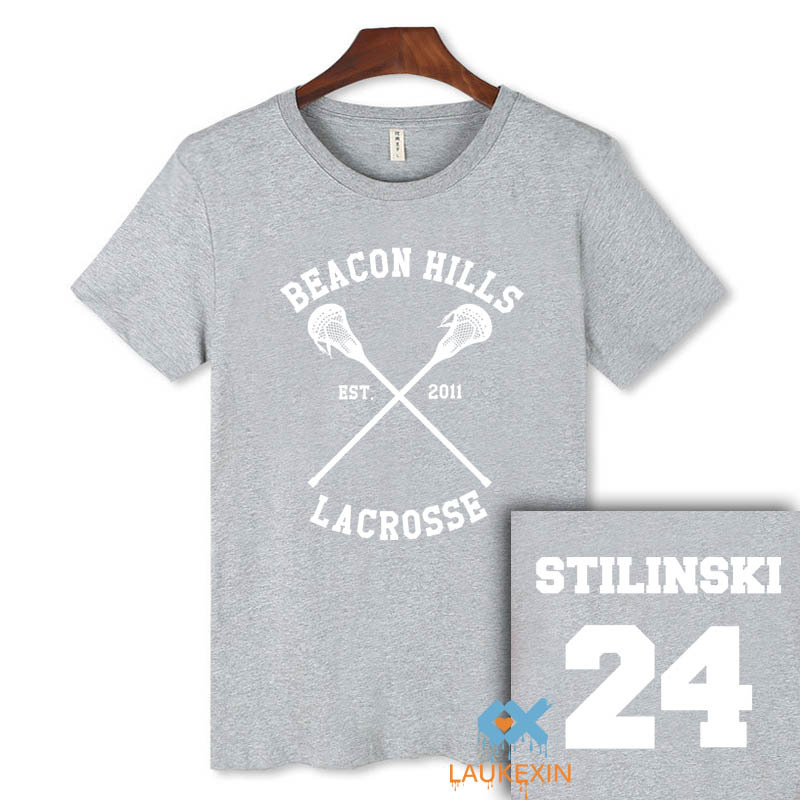 2017 Summer Teen Wolf T-shirt Stiles Stilinski 24 Tshirt BEACON HILLS LACROSSE Tops Tee Shirts TeenWolf Funny T Shirt Women Men Y200930