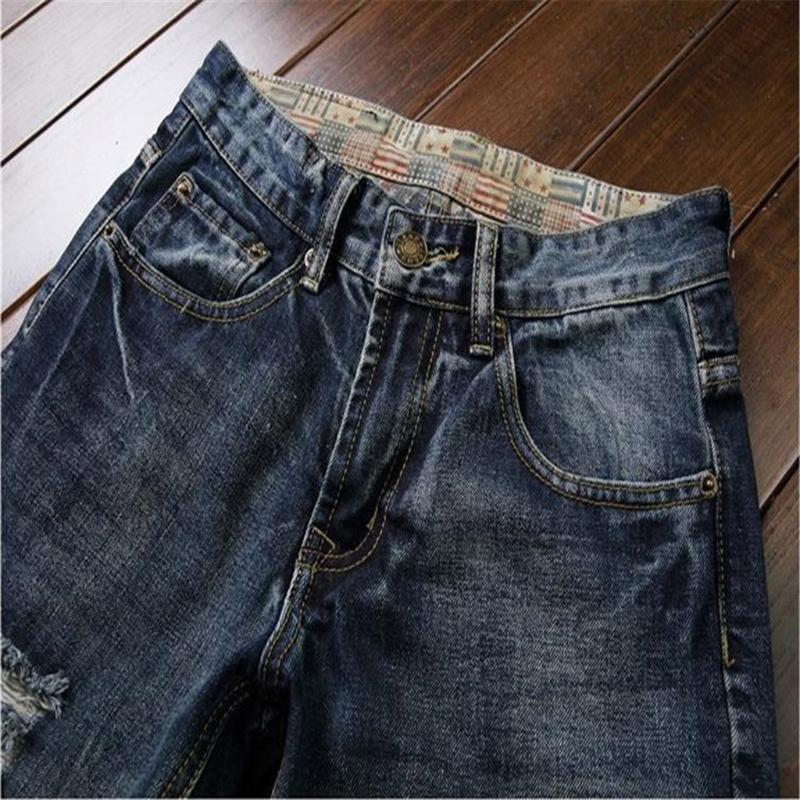 New Men Jeans Hole Ripped Stretch Destroyed Hip Hop Jean Homme Masculino Fashion Design Men's Jean Slim Jeans For Male Pant 3.22