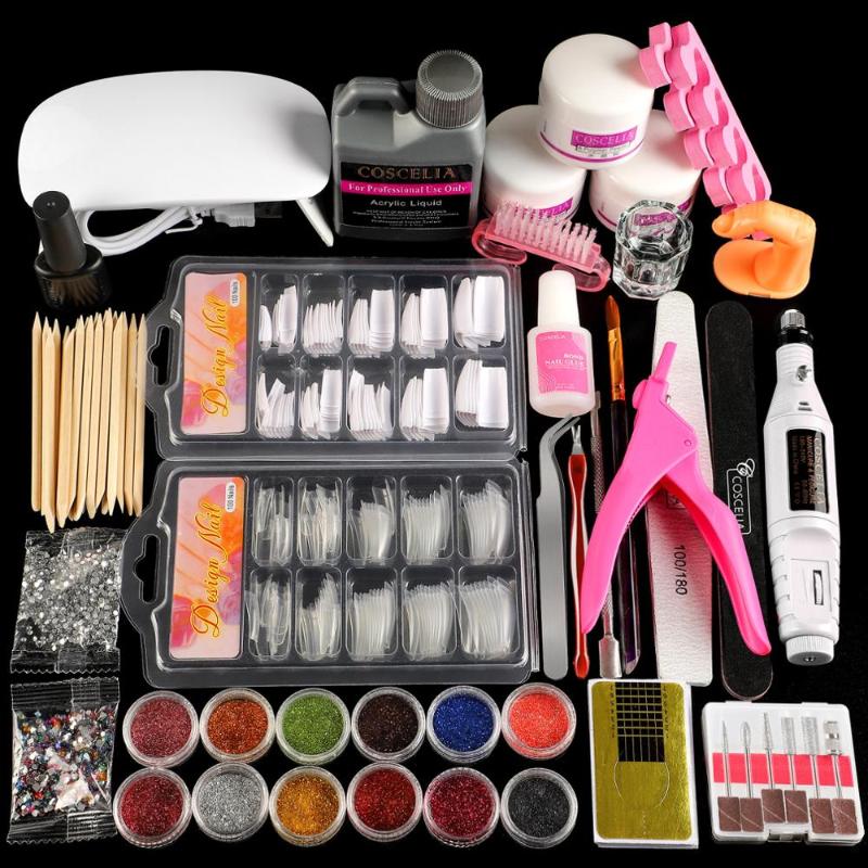 COSCELIA Acrylic Nail Kit Manicure Set Nail Tools Kit Acrylic Powder With 120ML Liquid Drill Machine For Art
COSCELIA Acrylic Nail Kit Manicure Set Nail Tools Kit Acrylic Powder With 120ML Liquid Drill Machine For Art