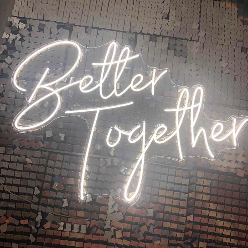 Better Together Neon Signs for photo booth decoration led signs for wedding party decor background decoration
Better Together Neon Signs for photo booth decoration led signs for wedding party decor background decoration
