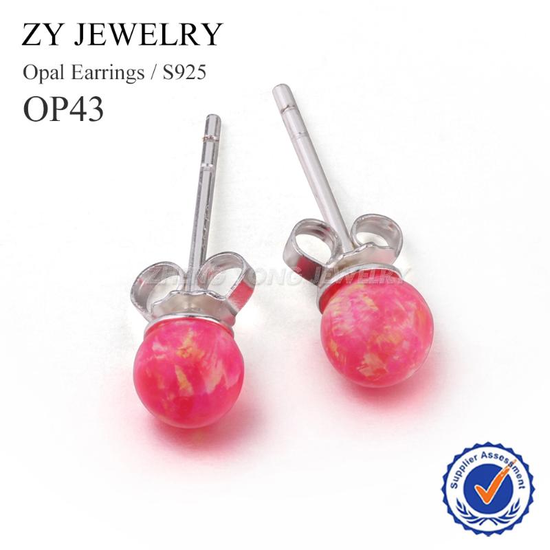 925 Silver Stud Earring For Women Fashion Jewelry Earrings With 5mm Pink Opal Ball
925 Silver Stud Earring For Women Fashion Jewelry Earrings With 5mm Pink Opal Ball