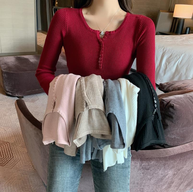 Autumn Winter Women Sweater Button V Neck Basic Slim Pullover Knitted Sweaters Ladies Fashion Solid Color Elasticity Tops, Cf209121 black
Autumn Winter Women Sweater Button V Neck Basic Slim Pullover Knitted Sweaters Ladies Fashion Solid Color Elasticity Tops, Cf209121 black