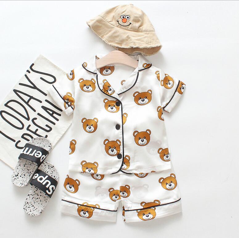 2021 New Summer Children's Pajamas Sets Boys Girls Cartoon Bear Home Wear Kids Two-Piece Set Short-Sleeved Suit Child Home Clothes Retail, Mix(note or ship randomly
2021 New Summer Children's Pajamas Sets Boys Girls Cartoon Bear Home Wear Kids Two-Piece Set Short-Sleeved Suit Child Home Clothes Retail, Mix(note or ship randomly