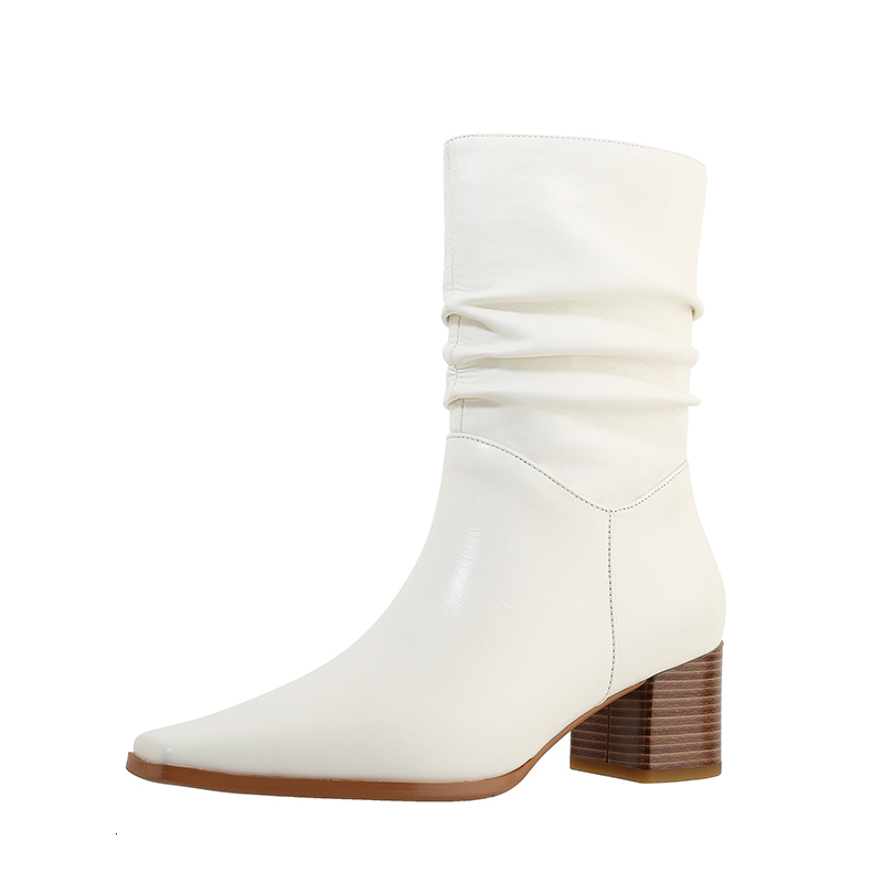 2021 New Arrival Pleated Women Winter Genuine Leather Square Toe Shoes Woman Wedding Dancing High Heels Mid-calf Boots Yfwt, Black
2021 New Arrival Pleated Women Winter Genuine Leather Square Toe Shoes Woman Wedding Dancing High Heels Mid-calf Boots Yfwt, Black