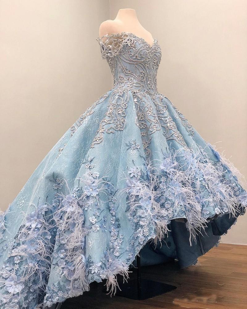 2021 Sky Blue High Low Prom Dresses Off The Shoulder 3D Floral Appliqued Beads Ball Gown Quinceanera Dresses Girls Pageant Dress Formal, Ivory
2021 Sky Blue High Low Prom Dresses Off The Shoulder 3D Floral Appliqued Beads Ball Gown Quinceanera Dresses Girls Pageant Dress Formal, Ivory