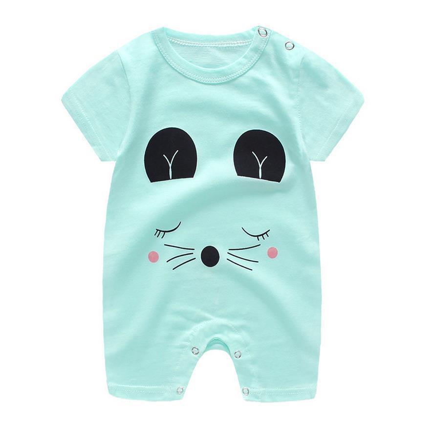ZWY476 Cheap cotton Baby romper Short Sleeve baby clothing One Piece Summer Unisex Baby Clothes girl and boy jumpsuits Giraffe Y1221