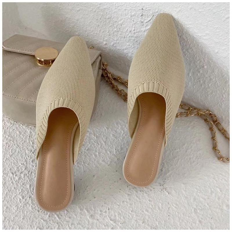 Women Flat Slippers Fashion Knit Fabric Slides Knit Fabric Pointed Toe Slip-On Ladies Loafers Female Spring Shoes1, Black and beige
Women Flat Slippers Fashion Knit Fabric Slides Knit Fabric Pointed Toe Slip-On Ladies Loafers Female Spring Shoes1, Black and beige