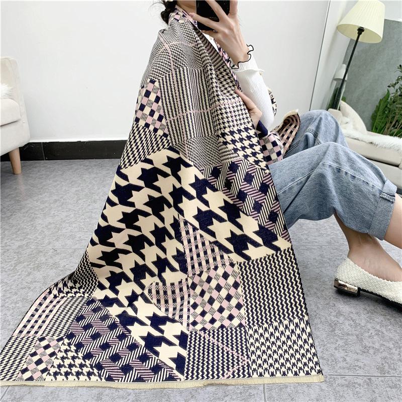 Scarves 2021 Arrival Patchwork Houndstooth Cashmere Women Winter Thick Warm Blanket Wool Scarf Shawl Wraps Double Sides
Scarves 2021 Arrival Patchwork Houndstooth Cashmere Women Winter Thick Warm Blanket Wool Scarf Shawl Wraps Double Sides