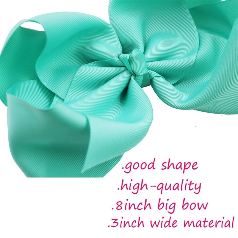 15PCS 8Inch Grosgrain Ribbon Bows Alligator Hair Clips Girls Large Big Hair Bows Clips Hair Accessories for Teens Kids Toddlers LJ201226