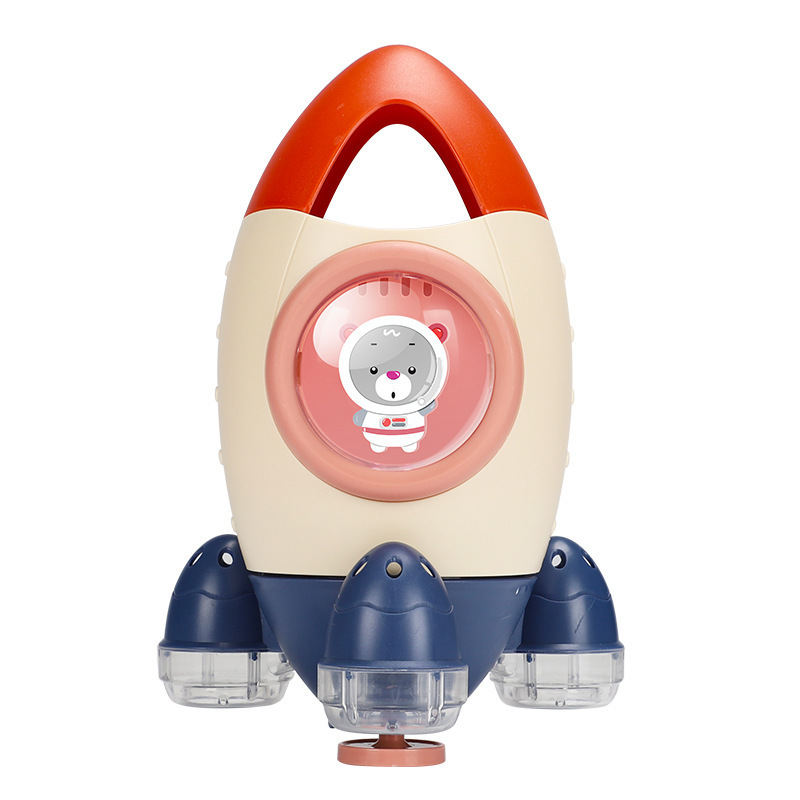 Rocket Fountain Bath Toys Water Spraying Rotary Spraying Beach Toy Play In Summer Bathroom Water Playing Toy for Kids Gift LJ201019