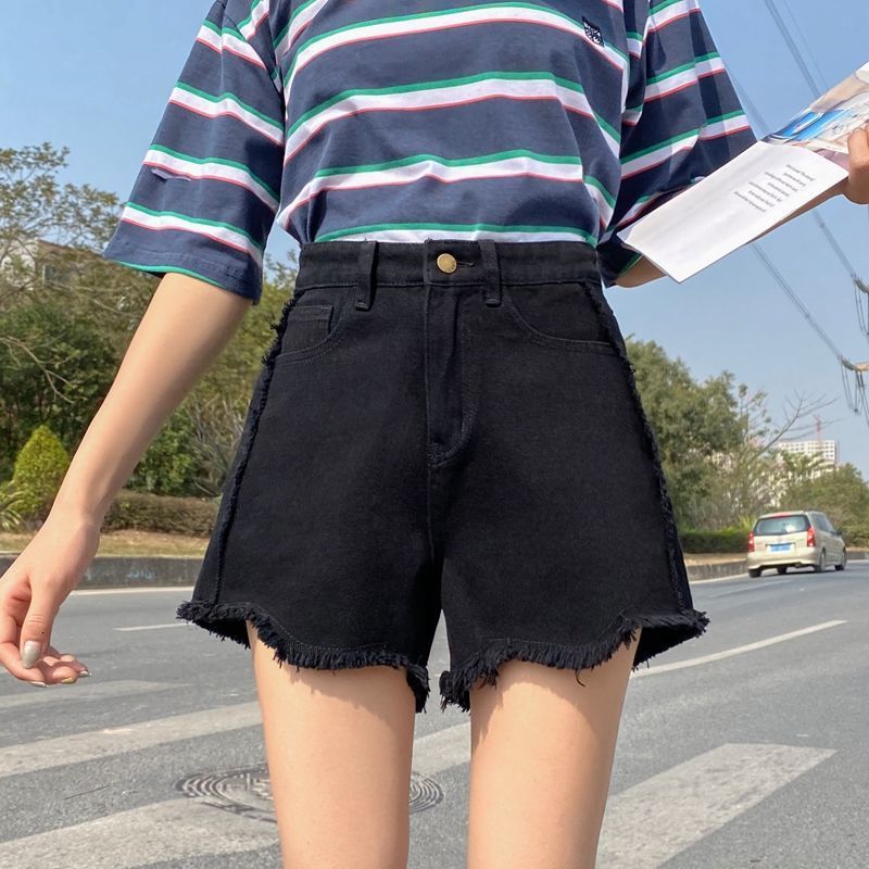 2021 New Summer for Women with High-waisted White Denim Female Wide Leg Streetwear Black Jeans Shorts Q8M6
2021 New Summer for Women with High-waisted White Denim Female Wide Leg Streetwear Black Jeans Shorts Q8M6