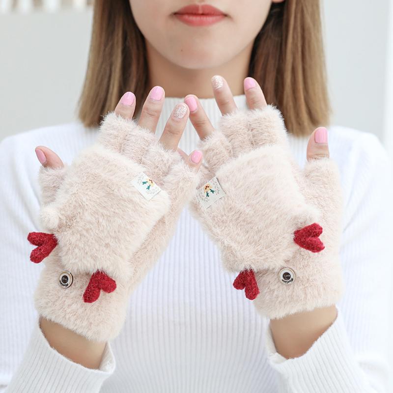 Five Fingers Gloves 1 Pair Cute Cat Claw Plush Thicken Warm Soft Women Girls Winter Outdoor Knitted Mittens With Flip Cover
Five Fingers Gloves 1 Pair Cute Cat Claw Plush Thicken Warm Soft Women Girls Winter Outdoor Knitted Mittens With Flip Cover