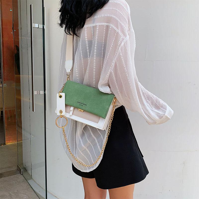 Scrub Leather Contrast Color Crossbody Bags For Women 2021 Chain Simple Shoulder Bag Ladies Purses and Handbags Cross Body, Black
Scrub Leather Contrast Color Crossbody Bags For Women 2021 Chain Simple Shoulder Bag Ladies Purses and Handbags Cross Body, Black