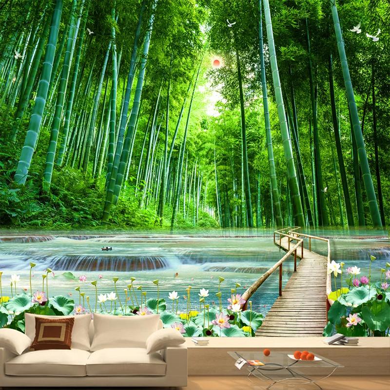 Custom 3D Photo Wallpaper Bamboo Forest Wooden Bridge Natural Scenery Large Mural Living Room Background Decor Art Wall Painting, As pic
Custom 3D Photo Wallpaper Bamboo Forest Wooden Bridge Natural Scenery Large Mural Living Room Background Decor Art Wall Painting, As pic