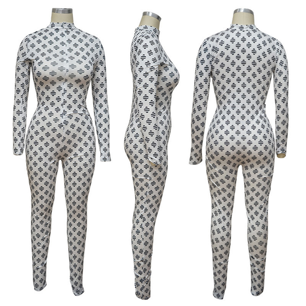 Sexy Party Jumpsuit Women Fall Clothes Skinny Long Sleeve Rompers Womens Jumpsuit Bodycon Overalls for Women Outfits Wholesale 201007