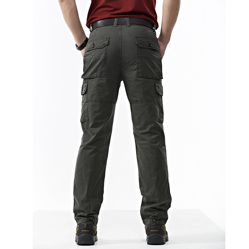 Men's Overalls Military Army Cargo Pants Spring Cotton Baggy Denim Pants Male Multi-pockets Casual Long Trousers Plus Size 42 201027