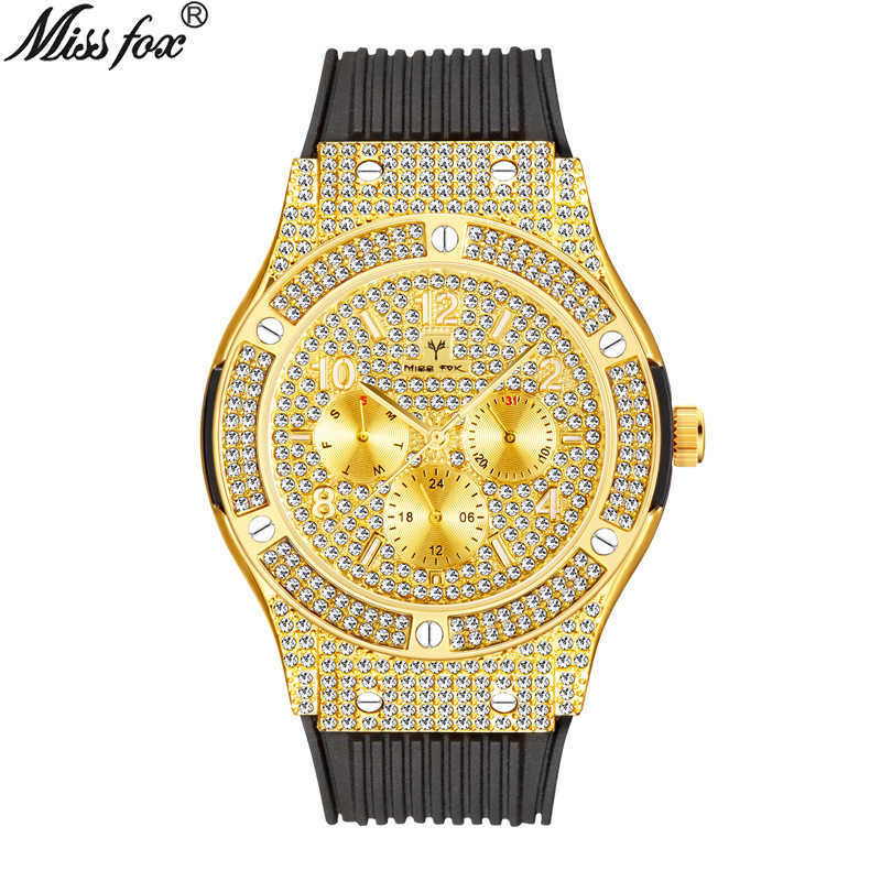 Missfox watch fashion multi-functional high-end sky star diamond inlaid silicone waterproof men's Watch, Black
Missfox watch fashion multi-functional high-end sky star diamond inlaid silicone waterproof men's Watch, Black
