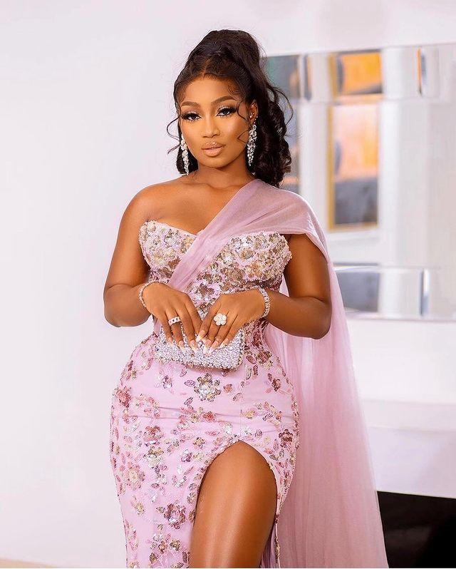 Arabic Aso Ebi Pink Lace Mermaid Prom Dresses 2022 One Shoulder Plus Size Sexy High Split Formal Evening Ocn Gowns Robe De Soiree 0431