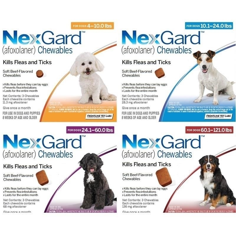 

NexGard Chewable Tablets for Dogs Flea & Tick Oral Treatments 201023, 2-4kg (4-10lbs)