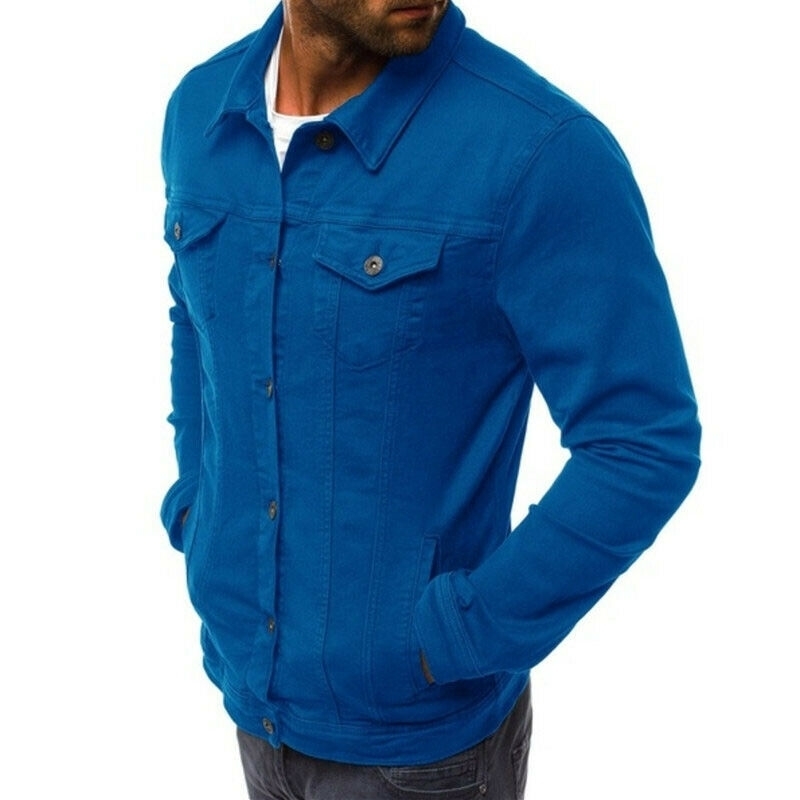 Solid Casual Slim Mens Denim Jacket Plus Size 3XL Bomber Jacket Men High Quality Cowboy Men's Jean Jacket Chaqueta Hombre 201104