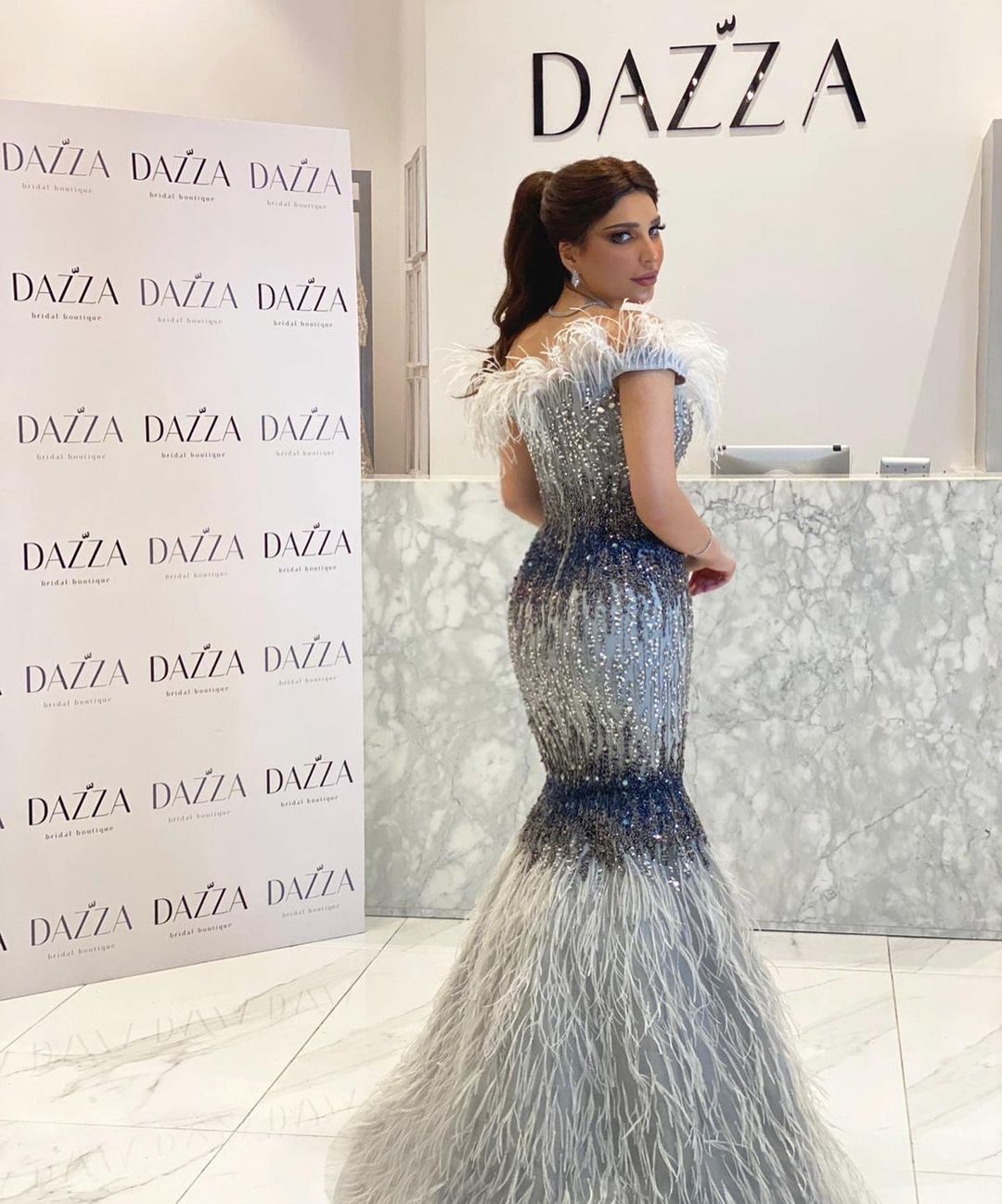 Mermaid Elegant Beaded Evening Dresses Off The Shoulder Neck Sequined Feather Prom Gowns Or Length Formal Dress