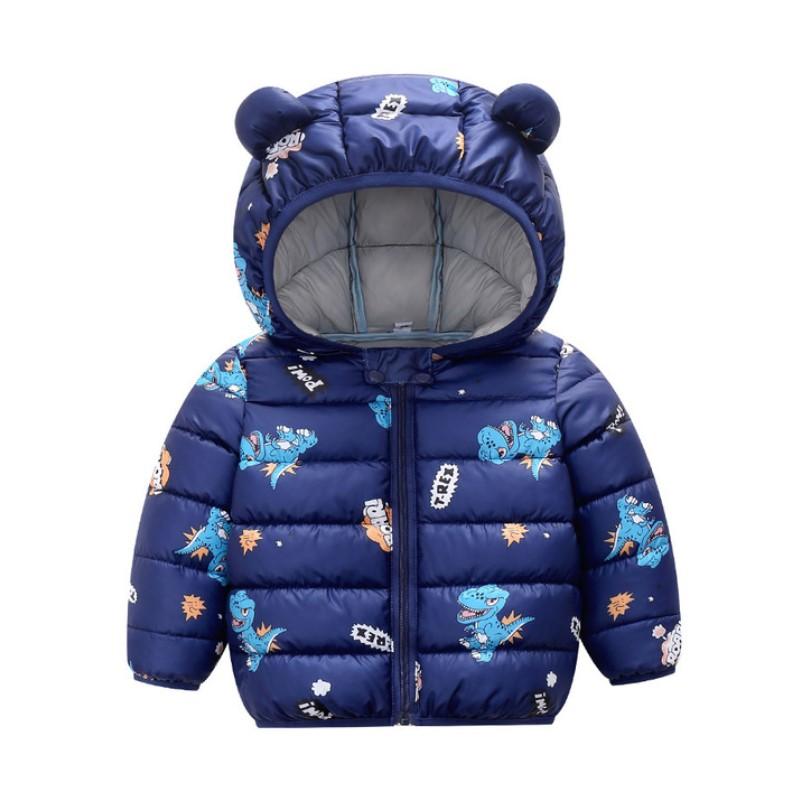 New Autumn Winter Baby Girls Jacket For Boys Cartoon Print Coat Kids Hooded Outerwear Coat Children Jackets Toddler Clothes